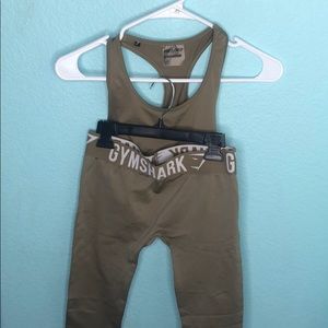 Green Gymshark Sports bra and leggings set